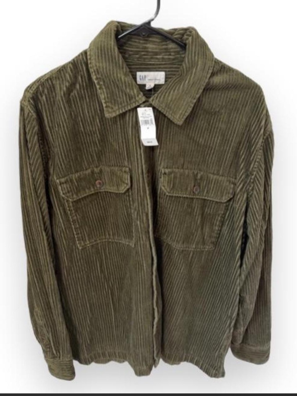 GAP Men's Olive Corduroy Shirt Jacket